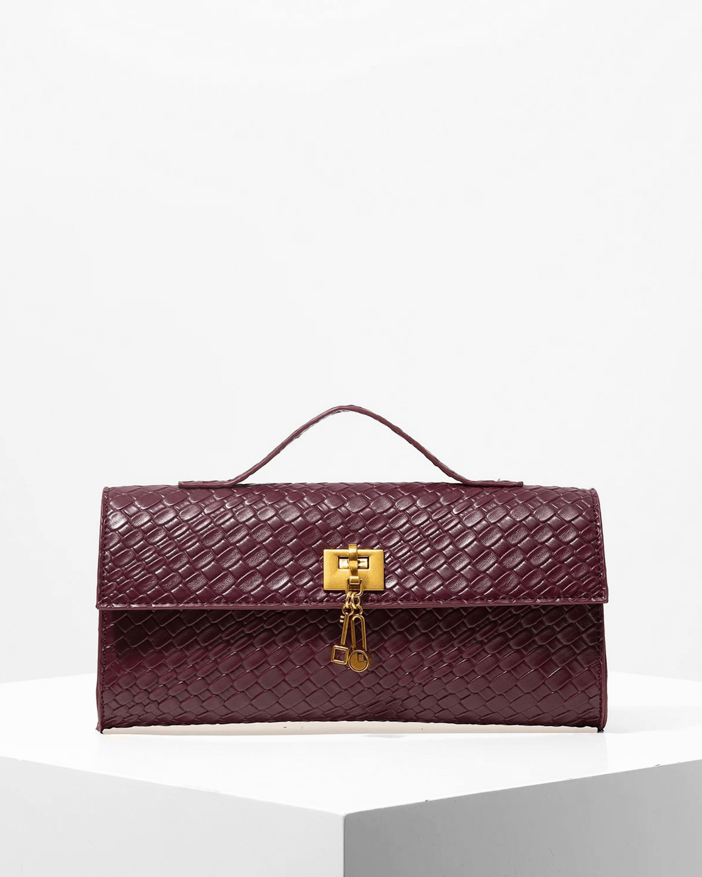 Bolso Baguette Charol Moderno de Grevano