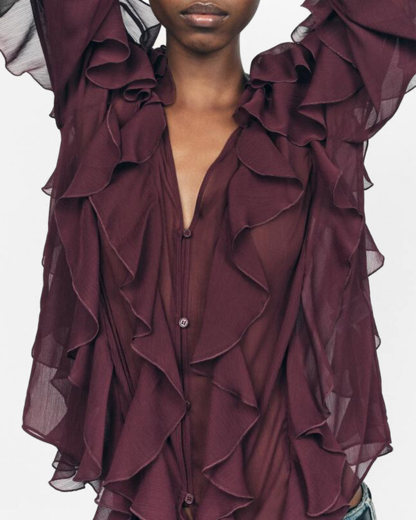Valentina Blusa de Volantes Elegantes