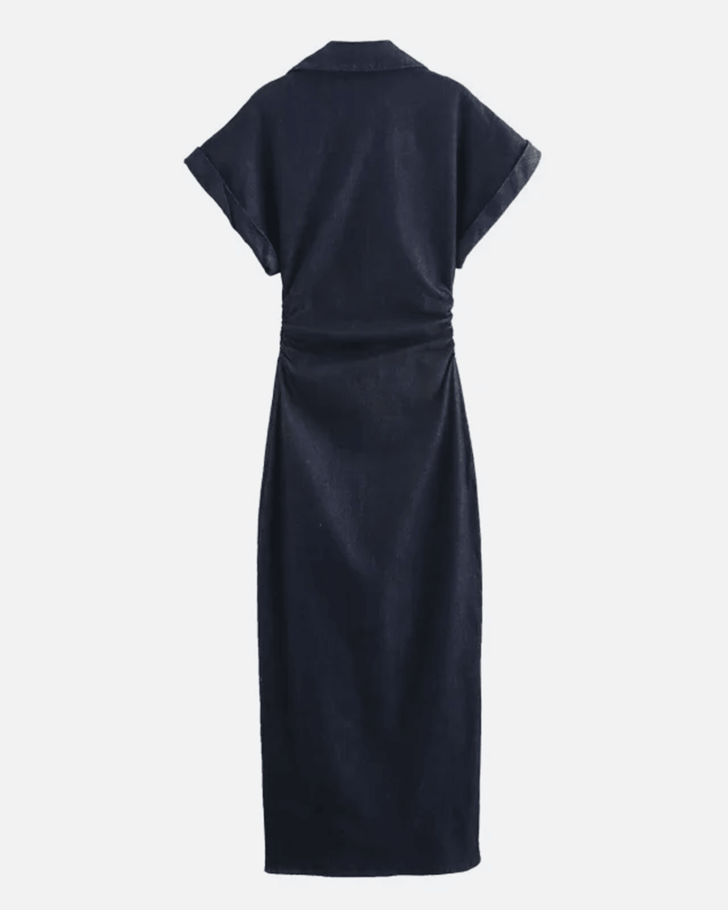 Vestido Midi Denim Elegante de Grevano para Oficina – Ropa de Oficina para Mujer | Grevano