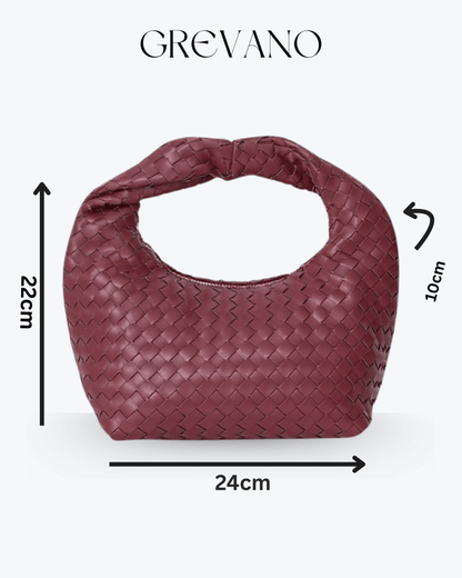 Bolso Mensajero Artesanal en Color Burdeos  Grevano
