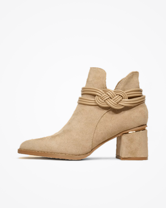 Grevano Tacones Bajos con Correa Tejida Elegantes - Grevano
