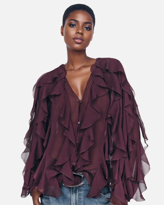 Valentina Blusa de Volantes Elegantes