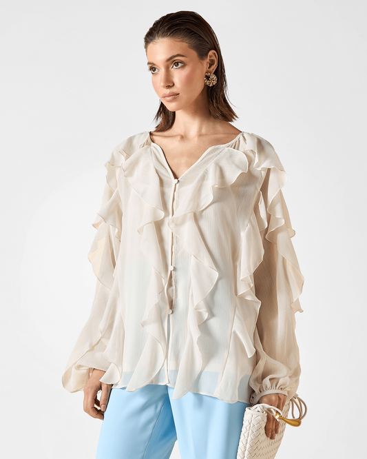 Valentina Blusa de Volantes Elegantes