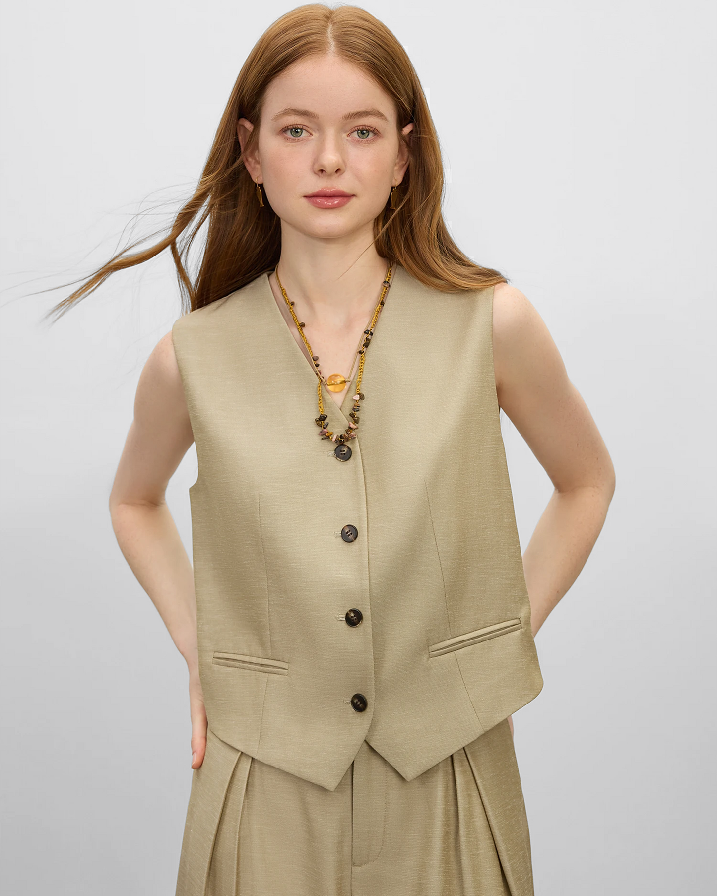 Traje Vintage de Dos Piezas con Chaleco