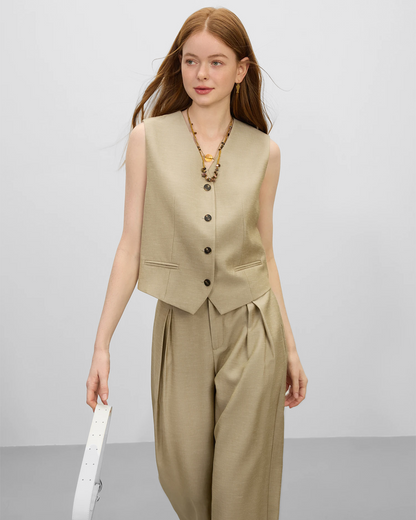 Traje Vintage de Dos Piezas con Chaleco