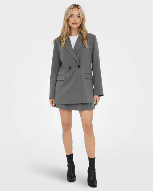 Grevano Blazer Vintage Doble Botonadura Elegante
