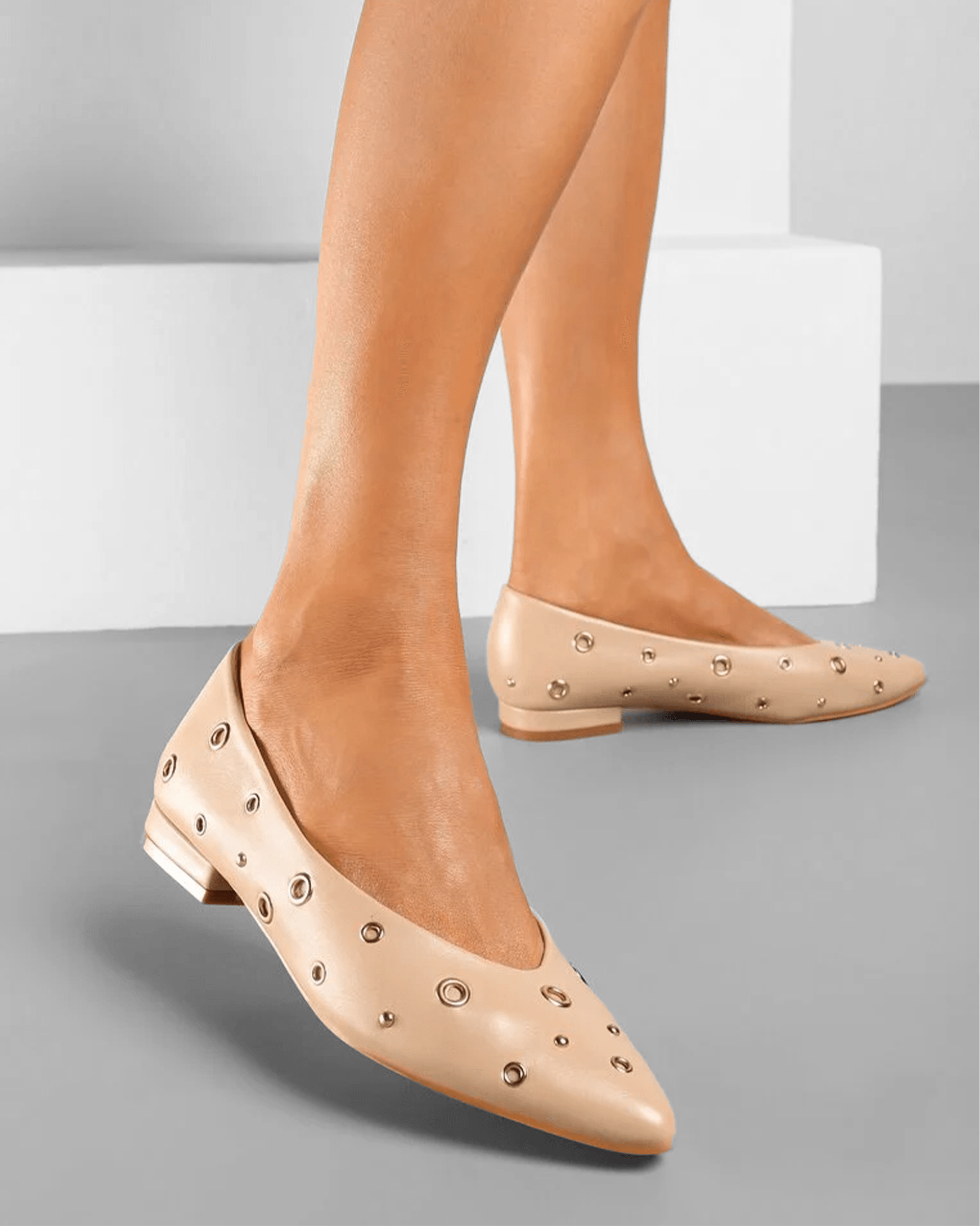 Zapatos Planos Dorados