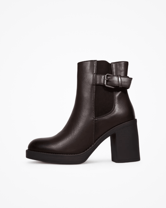 Botas de Tacón Ancho Mujer Grevano con Hebilla – Ropa de Oficina para Mujer | Grevano