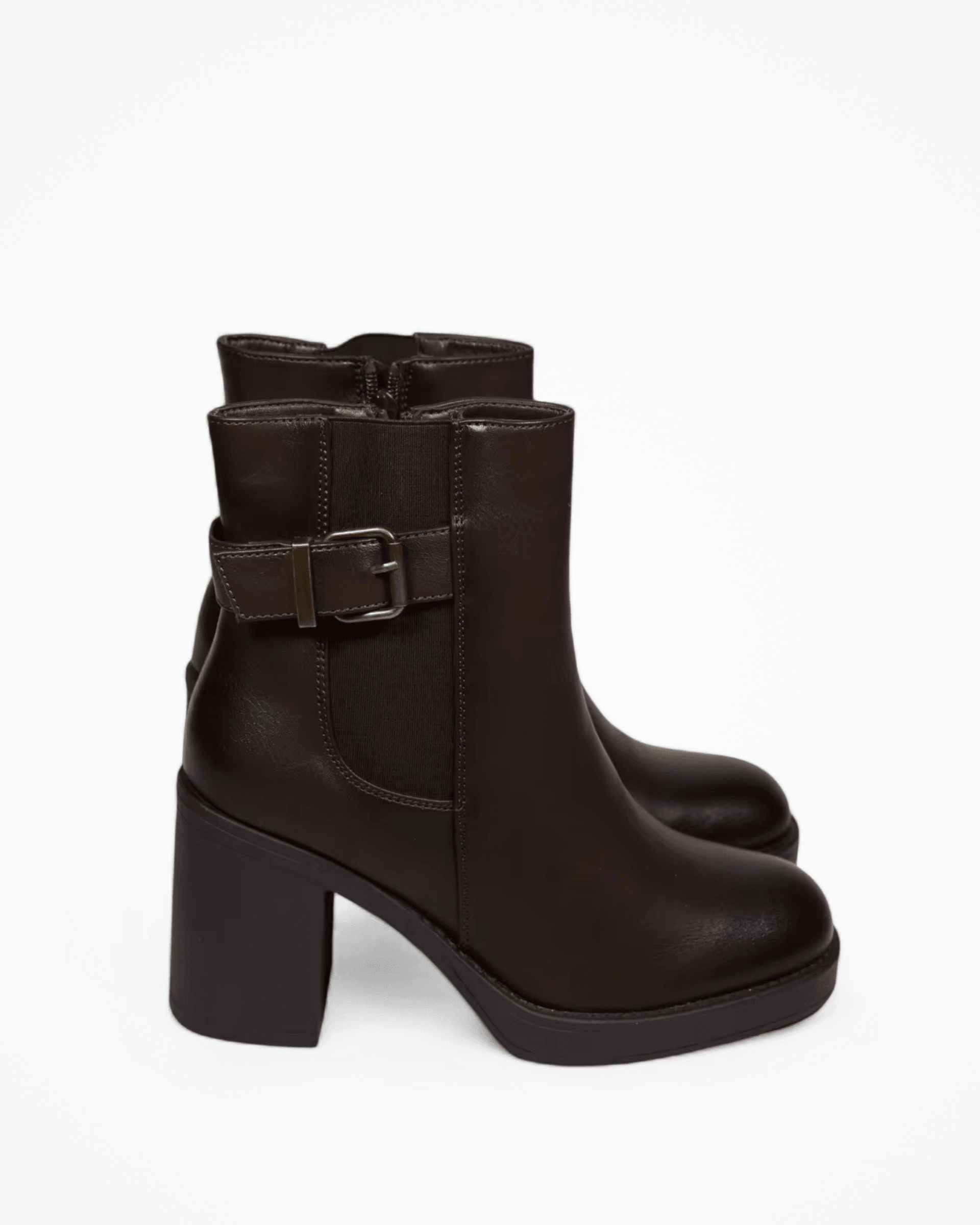 Botas de Tacón Ancho Mujer Grevano con Hebilla – Ropa de Oficina para Mujer | Grevano