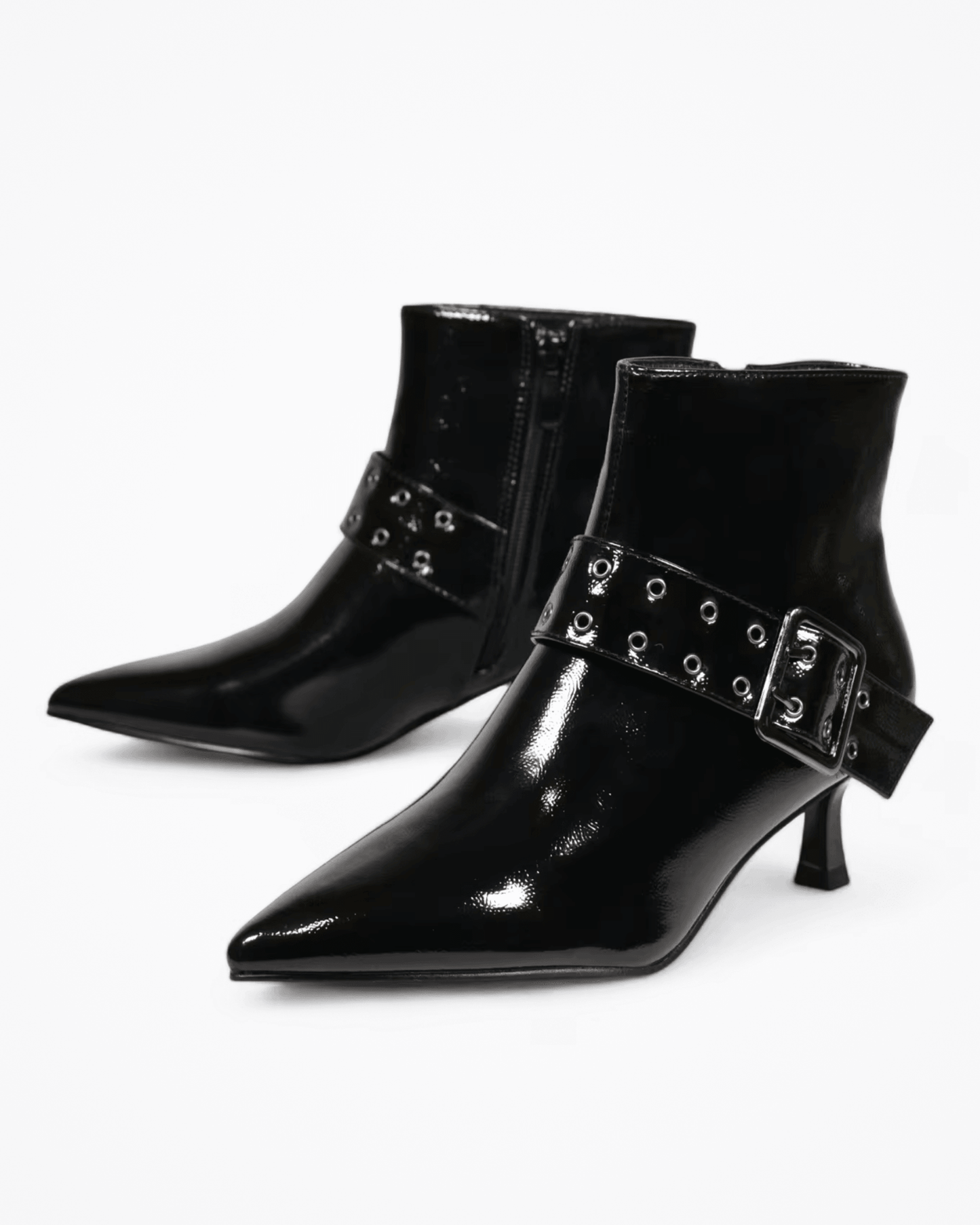 Botines de Charol para Mujer Grevano con Hebilla Elegante – Ropa de Oficina para Mujer | Grevano