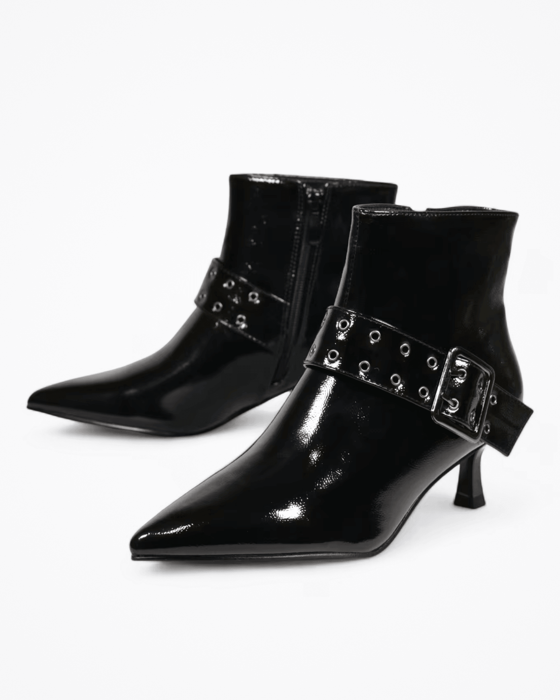 Botines de Charol para Mujer Grevano con Hebilla Elegante – Ropa de Oficina para Mujer | Grevano