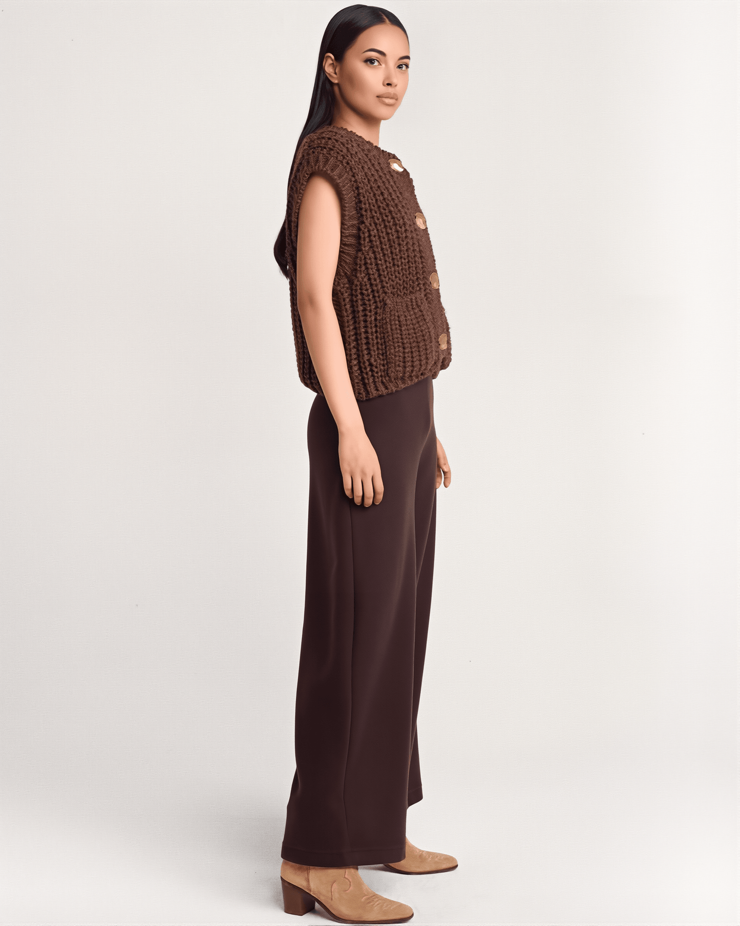 Chaleco Vintage Mujer de Grevano con Botones Dorados – Ropa de Oficina para Mujer | Grevano