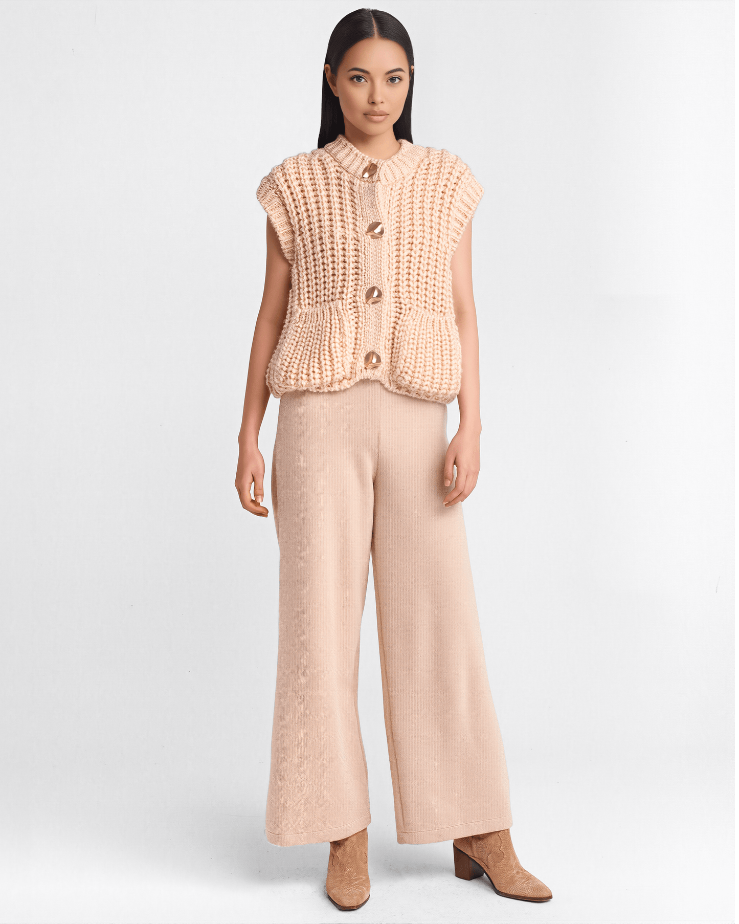 Chaleco Vintage Mujer de Grevano con Botones Dorados – Ropa de Oficina para Mujer | Grevano