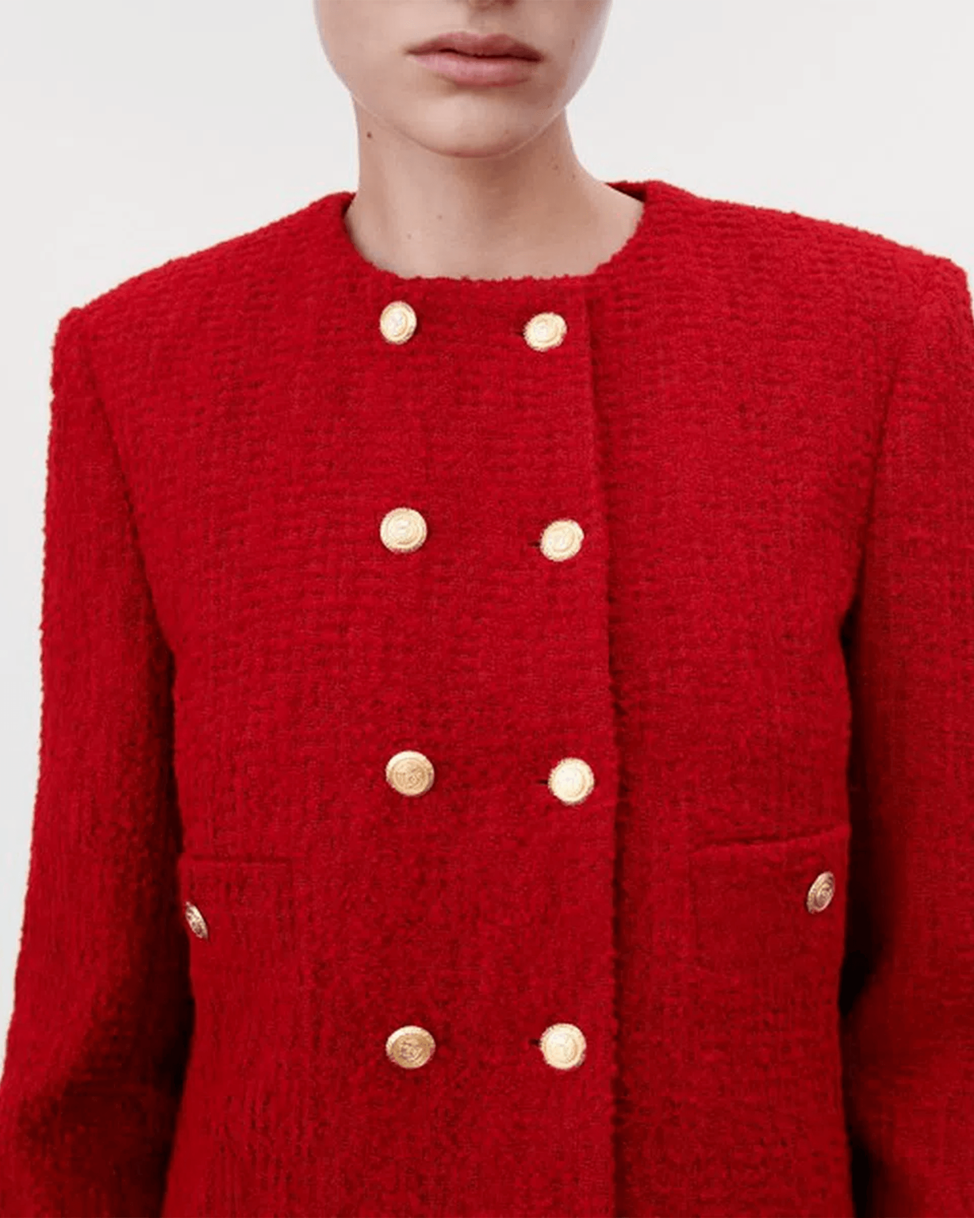 Conjunto de Tweed Rojo para Oficina – Ropa de Oficina para Mujer | Grevano