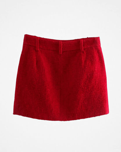 Conjunto de Tweed Rojo para Oficina – Ropa de Oficina para Mujer | Grevano