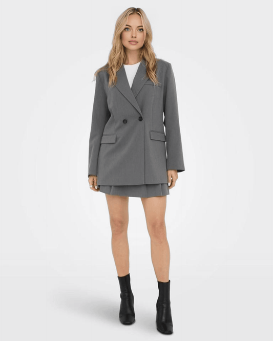Grevano Blazer Vintage Doble Botonadura Elegante – Ropa de Oficina para Mujer | Grevano