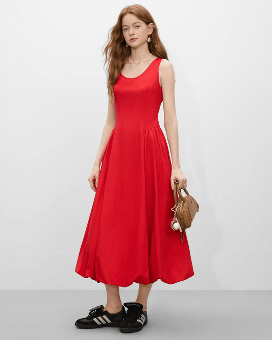 Vestido Sin Mangas Chic en Dos Longitudes – Ropa de Oficina para Mujer | Grevano
