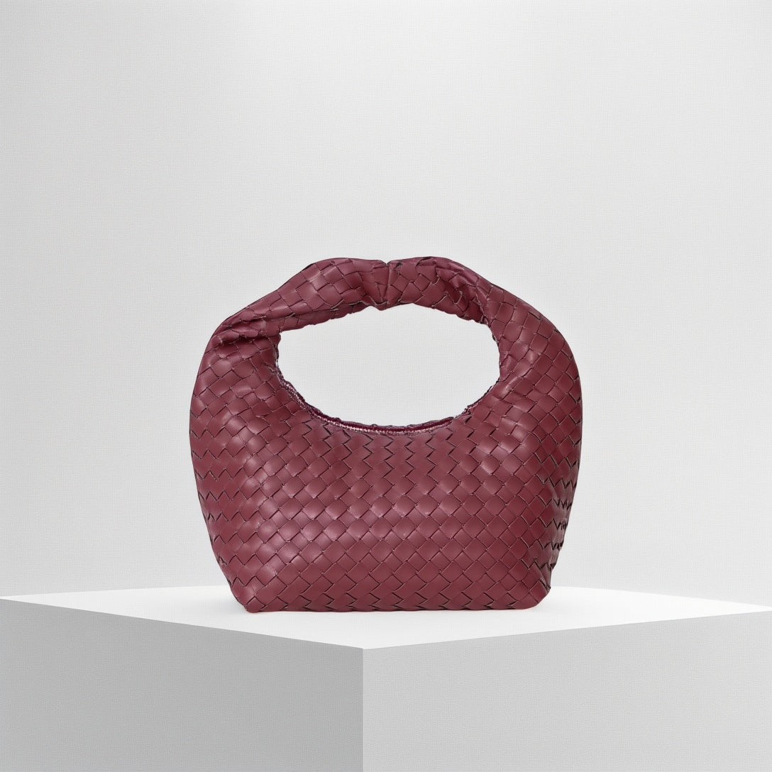 Bolso Mensajero Artesanal en Color Burdeos  Grevano