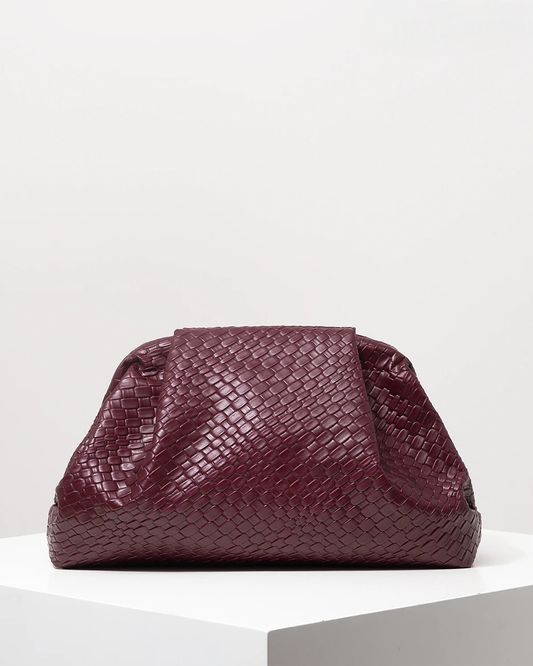 Bolso Vintage Trenzado Burdeos  Grevano
