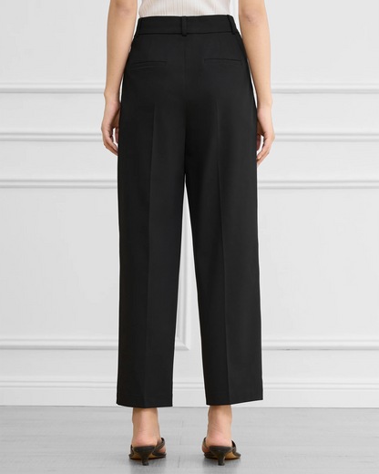 Pantalones traje grises mujer de Grevano con corte recto y elegante, ideales para ocasiones formales