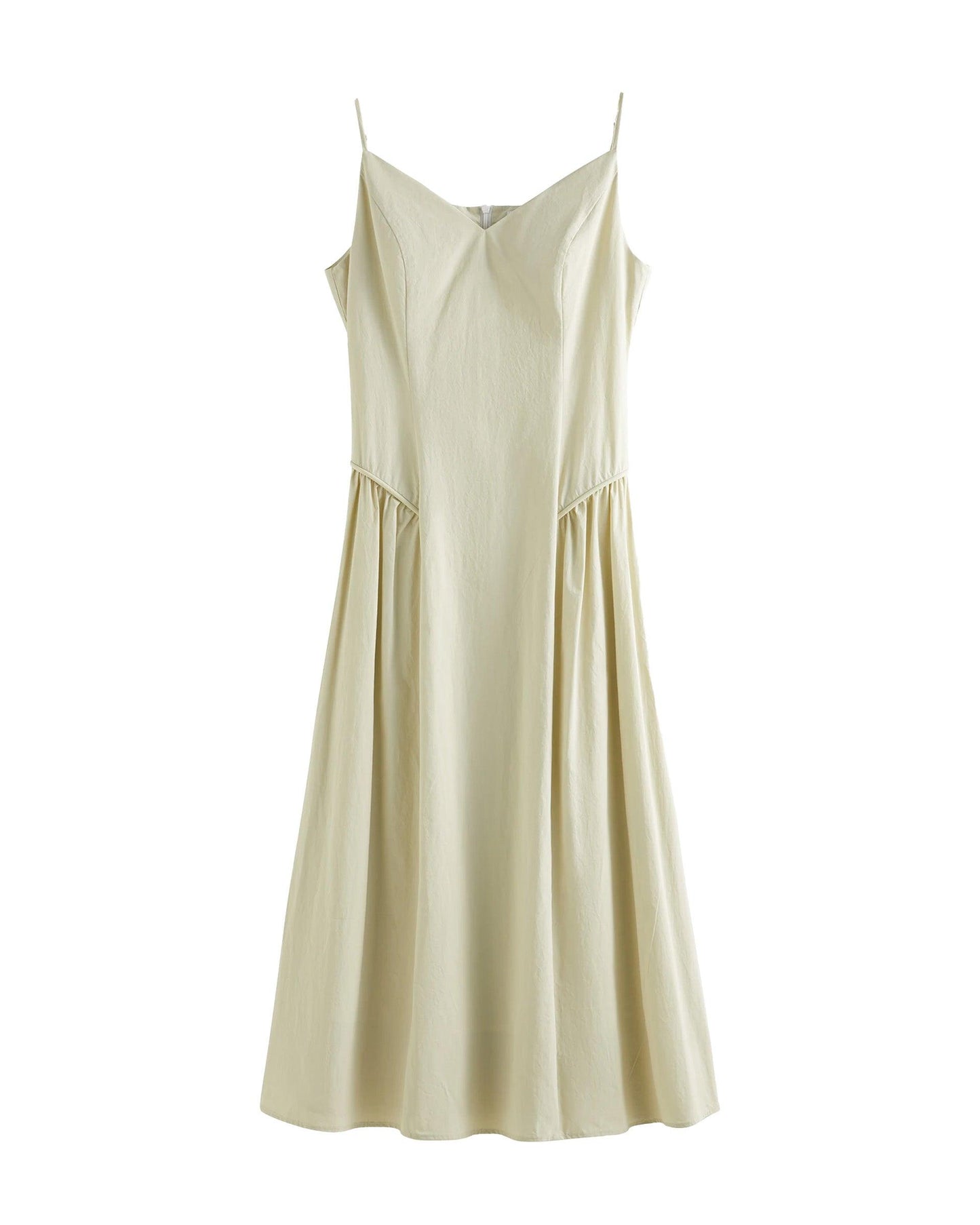 Vestido de tirantes verano de Grevano en color crema con diseño fresco y ligero para días cálidos